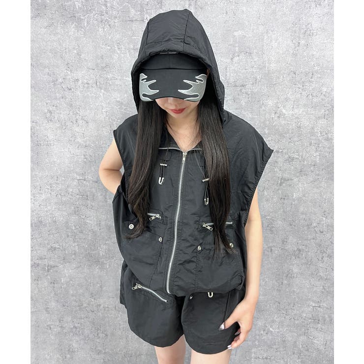 Figments】ナイロンZIPパーカーベスト セットアップ[品番：WG010091598]｜WEGO【WOMEN】（ウィゴー）のレディースファッション通販｜SHOPLIST（ショップリスト）