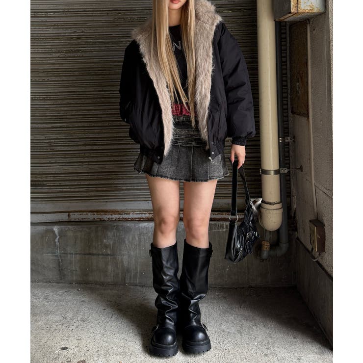 Wベルトデニムプリーツミニスカパン | WEGO【WOMEN】 | 詳細画像3 