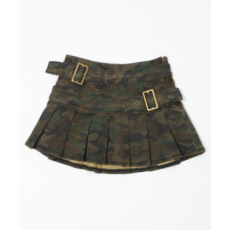 Wベルトデニムプリーツミニスカパン | WEGO【WOMEN】 | 詳細画像19 