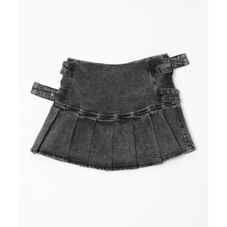 Wベルトデニムプリーツミニスカパン | WEGO【WOMEN】 | 詳細画像20 