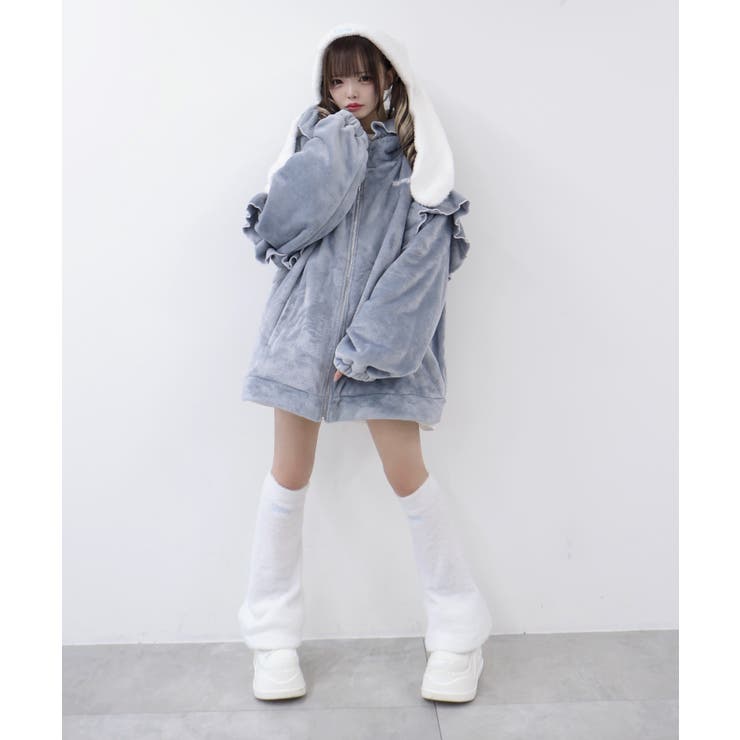 Whinny ベイビーぷりぷりパーカー　ホワイト Whinny パーカー Whinny/ベイビーフラワープリンセス レディース