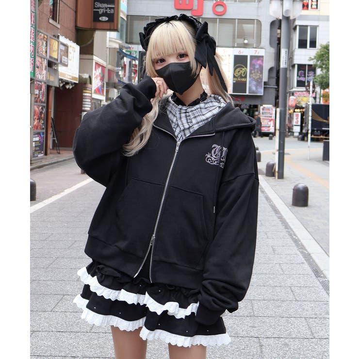 ブラック | 星空の輝きパーカー | WEGO【WOMEN】