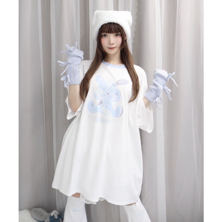 ホワイト | かくれんぼ闇うさT | WEGO【WOMEN】