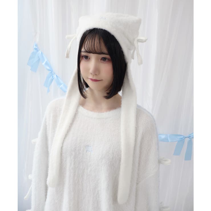 ホワイト | もちもちねこパンチ帽 | WEGO【WOMEN】