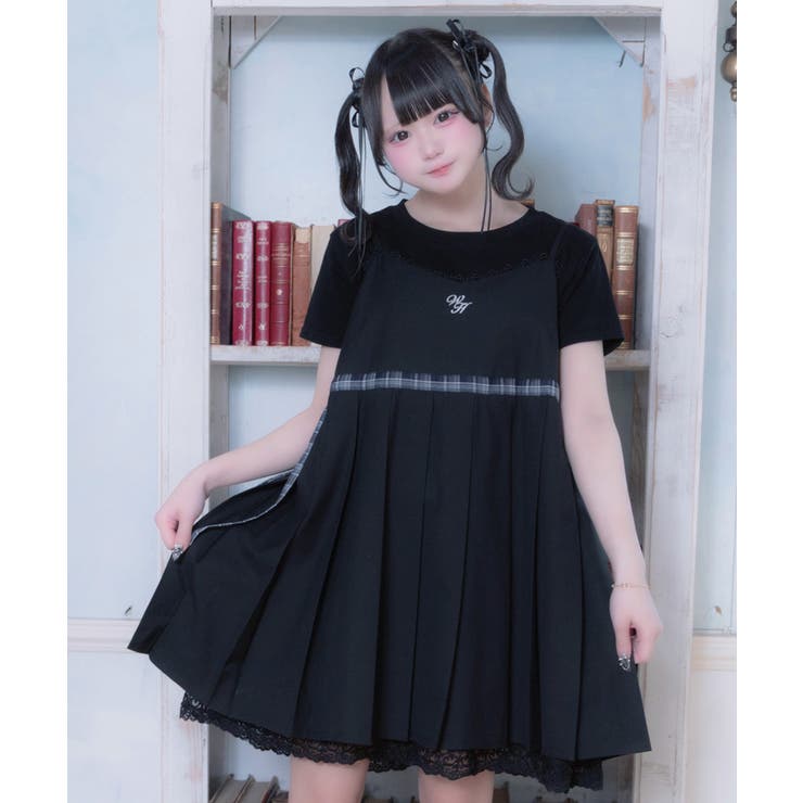 ブラック | 優等生きゃぴきゃぴワンピ | WEGO【WOMEN】