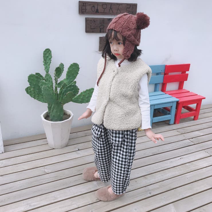 キッズ ボアベスト ベスト | CLARAH | 詳細画像4 