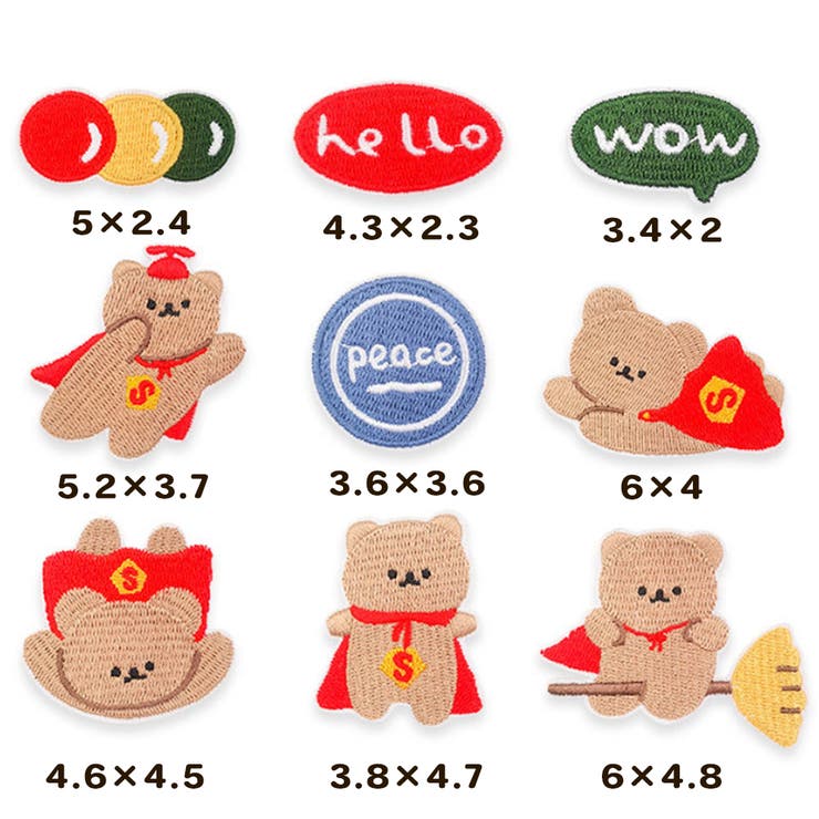 ワッペン 9枚セット アイロン | CLARAH | 詳細画像2 