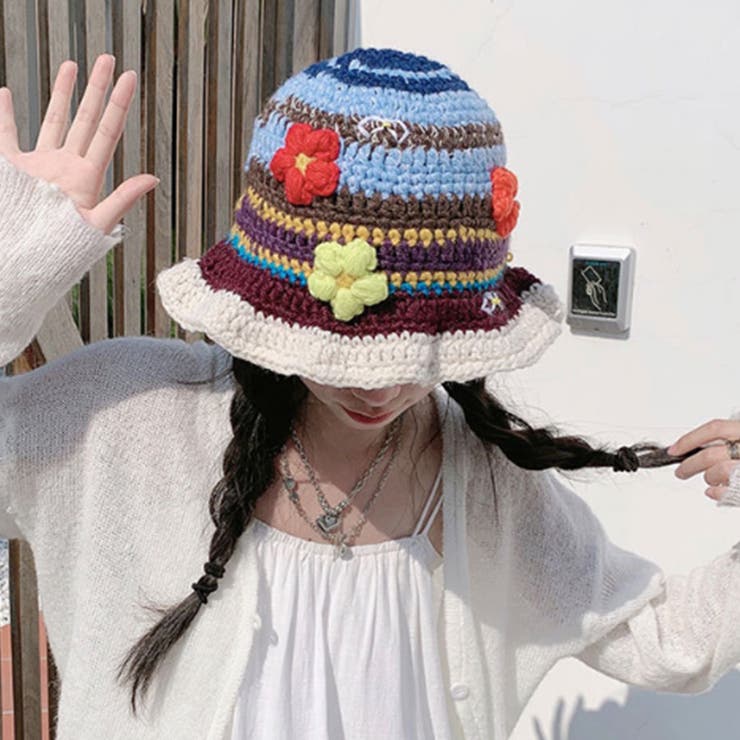 【関税 送料無料】Claudie Pierlot クロシェ バケットハット 帽子 ハット クロシェ編みステッチ入りバケットハット メンズ