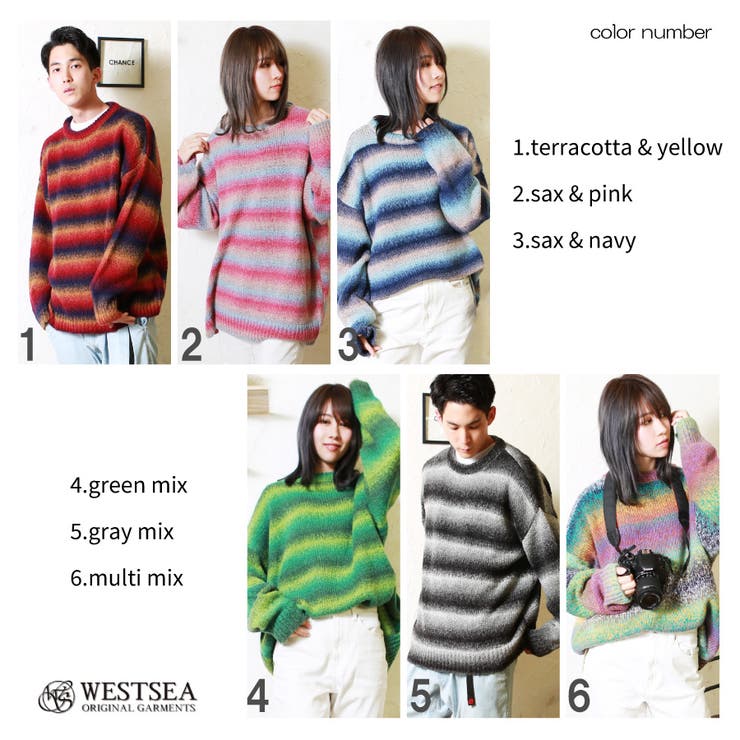 セーター グラデーション メンズ | WESTSEA | 詳細画像3 