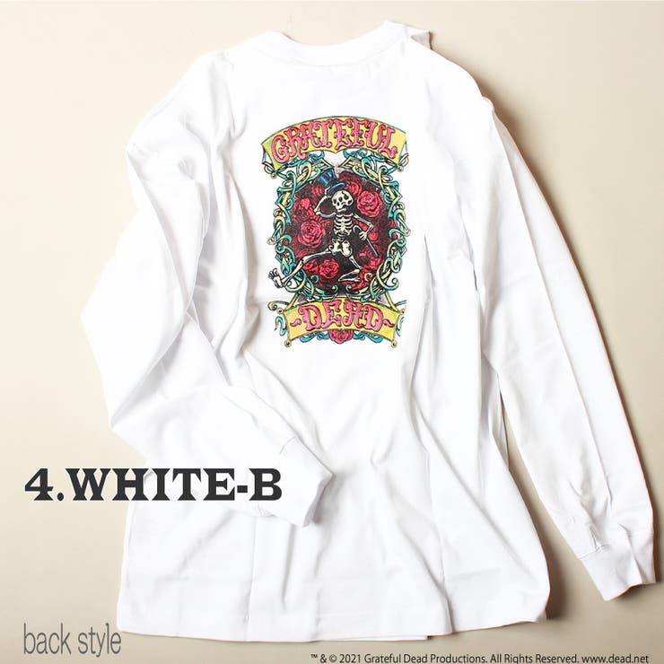 バンドtシャツ ローズスカルtシャツ 無地[品番：WETM0000864