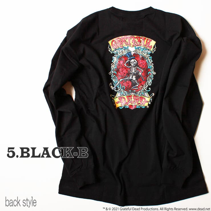 バンドtシャツ ローズスカルtシャツ 無地[品番：WETM0000864