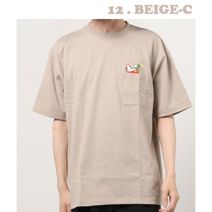 12.ベージュC | 【WESTSEA】レトロ tシャツ 半袖 | WESTSEA