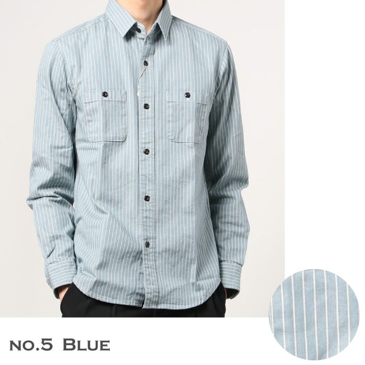 5.ブルー | シャツ メンズ デニムシャツ | WESTSEA