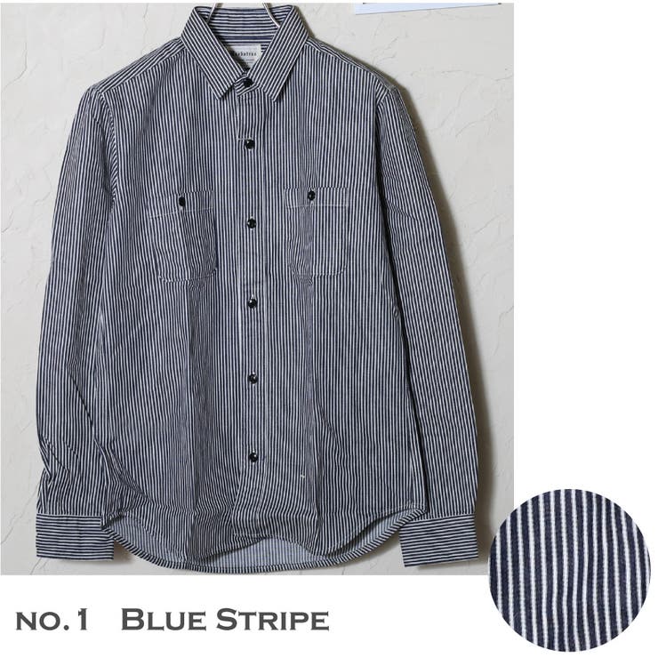 1.ブルーストライプ | シャツ メンズ デニムシャツ | WESTSEA