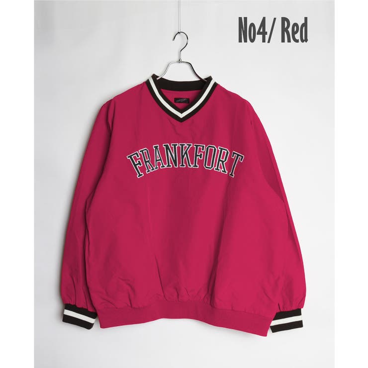 4.レッドA | リブライン ナイロン プルオーバー | WESTSEA