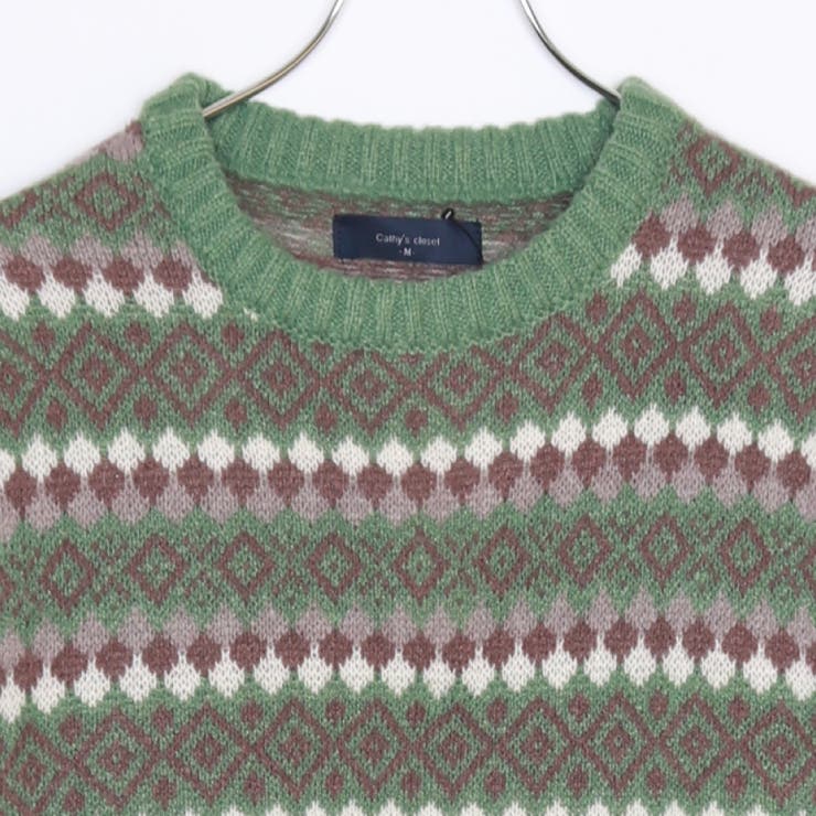 ジャガードボーダー柄オーバーサイズクルー | WESTSEA | 詳細画像9 