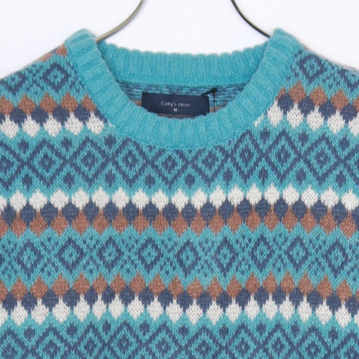 ジャガードボーダー柄オーバーサイズクルー | WESTSEA | 詳細画像7 