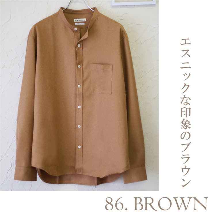 86.ブラウン | シャツ 長袖 とろみシャツ | WESTSEA