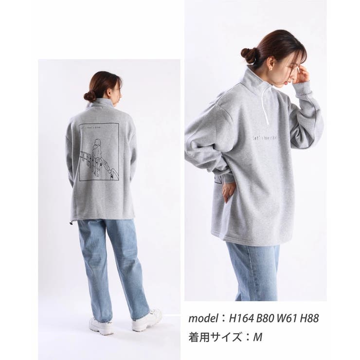 TASOGARE 裏起毛 ハーフジップ 長袖 トレーナー | WESTSEA | 詳細画像15 