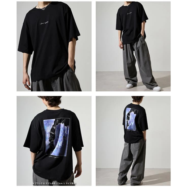 バックプリント 花柄Tシャツ 半袖 オーバーサイズ | WESTSEA | 詳細画像2 