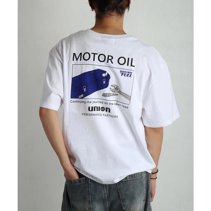 10.ホワイトD | 76 ナナロク モーターグラフィック 半袖Tシャツ | WESTSEA