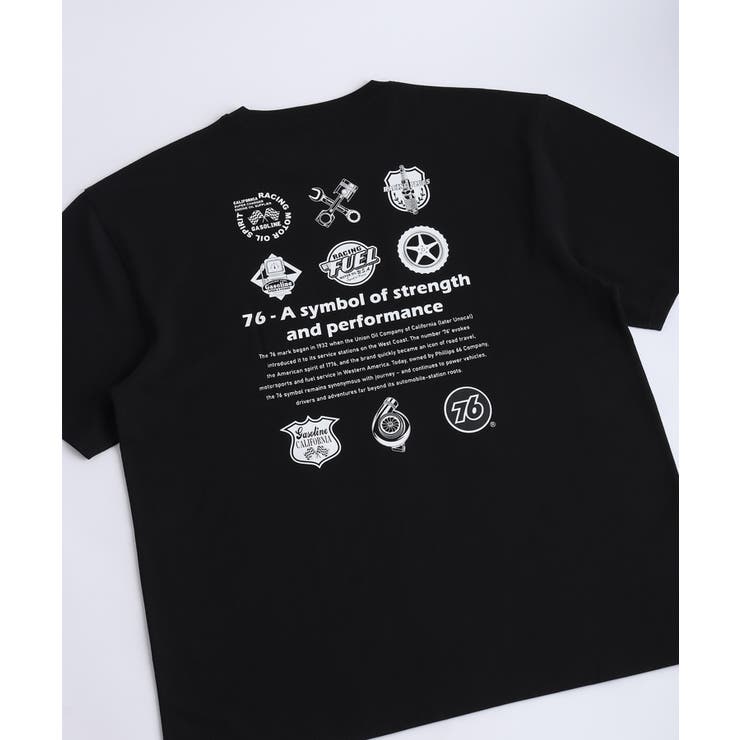 2.ブラックA | 76 ナナロク モーターグラフィック 半袖Tシャツ | WESTSEA