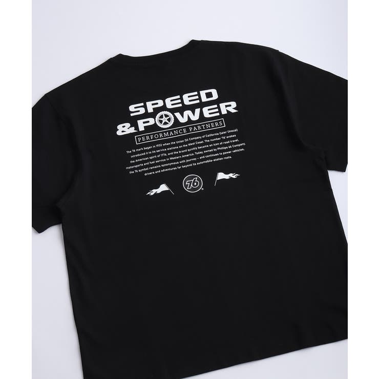 5.ブラックB | 76 ナナロク モーターグラフィック 半袖Tシャツ | WESTSEA