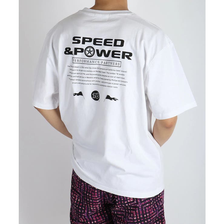 4.ホワイトB | 76 ナナロク モーターグラフィック 半袖Tシャツ | WESTSEA