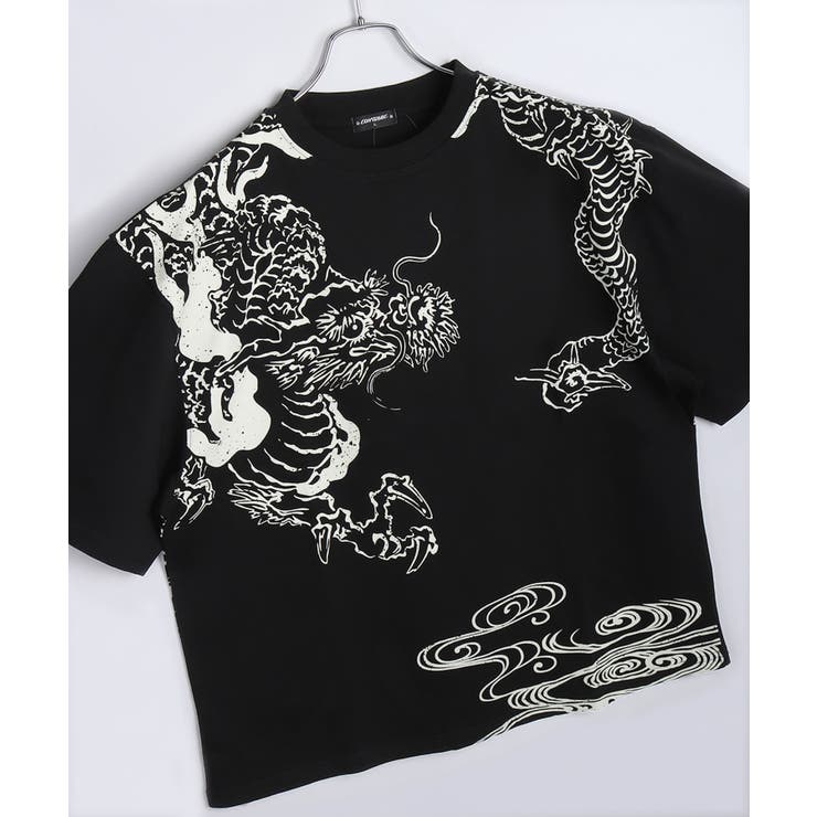4.ブラックB | 和柄プリントTシャツ メンズ 半袖 | WESTSEA