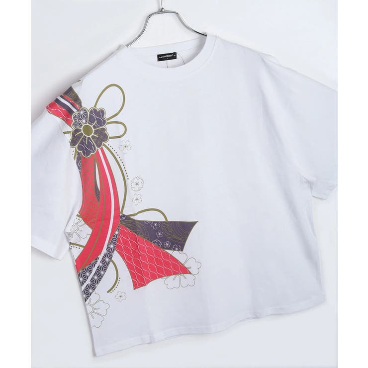 5.ホワイトC | 和柄プリントTシャツ メンズ 半袖 | WESTSEA