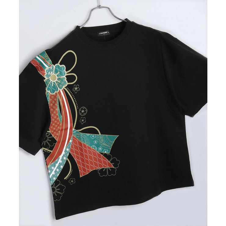 6.ブラックC | 和柄プリントTシャツ メンズ 半袖 | WESTSEA