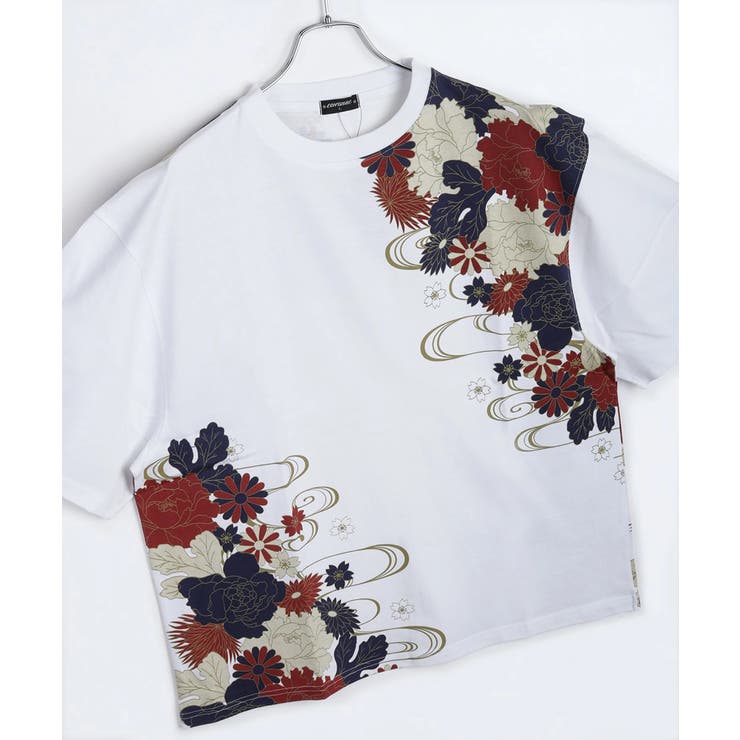 7.ホワイトD | 和柄プリントTシャツ メンズ 半袖 | WESTSEA