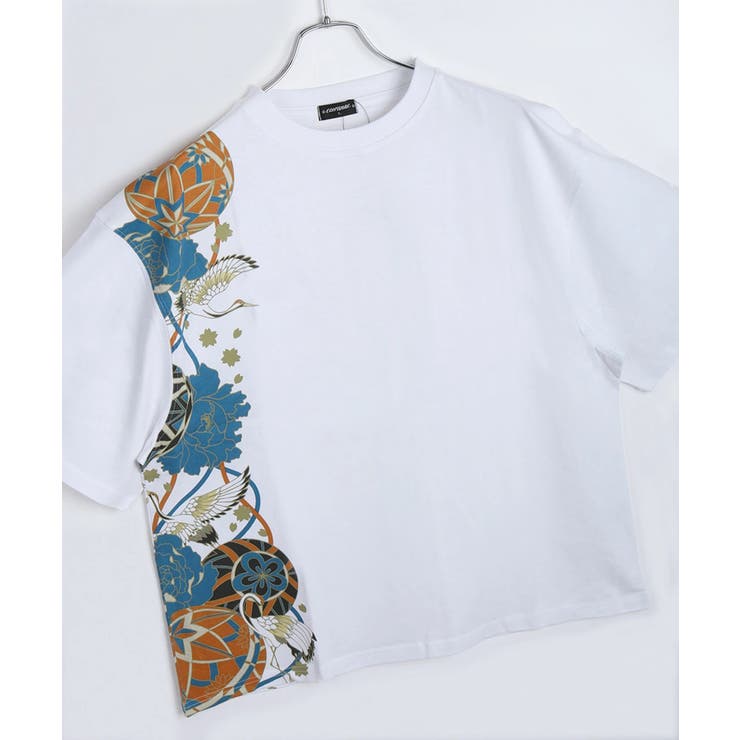 11.ホワイトF | 和柄プリントTシャツ メンズ 半袖 | WESTSEA