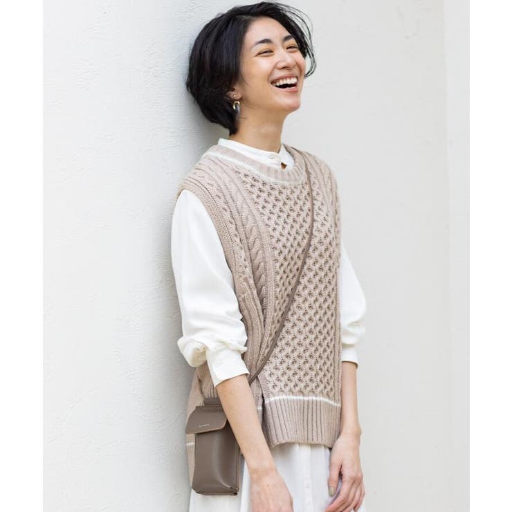 ケーブルac配色ニットベスト 品番 Wrdw The Shop Tk ザショップティーケー のレディース ファッション通販 Shoplist ショップリスト
