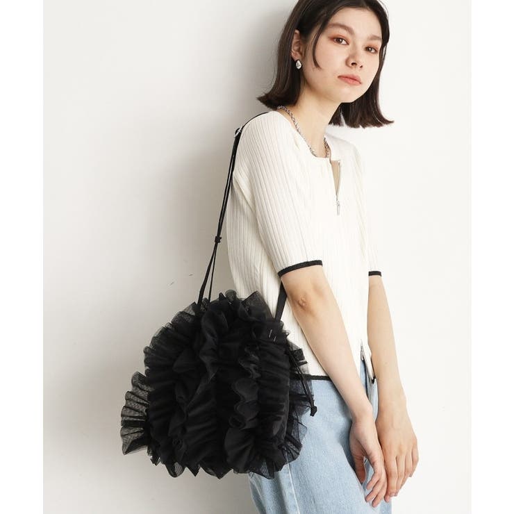 激安直営店 フリルチュール巾着バッグ[品番：WRDW0202328]｜THE SHOP TK（ザ バッグ