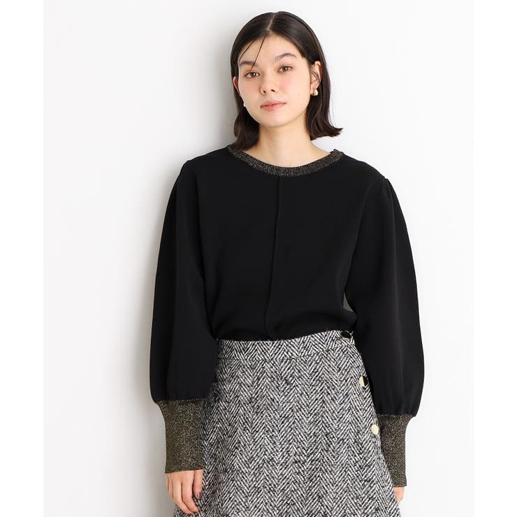 袖ボリューム×ラメリブ配色ニット【洗える】 | THE SHOP TK | 詳細画像1 