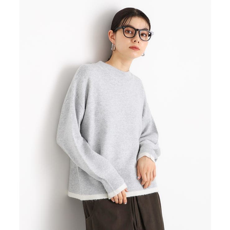 ライトグレー(011) | 【5カラー展開/洗えるニット】ミックスメランジ×ラメニット | THE SHOP TK