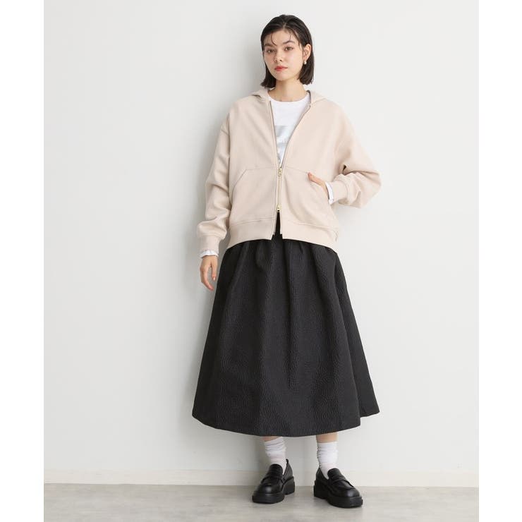 【choco】yori　ダンボールティアードパーカー ジップアップ フード ダンボールティアードパーカー | all item| yori