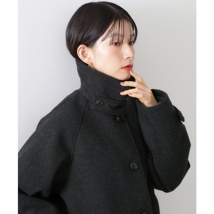 ジャージメルトンスタンドカラーコート | THE SHOP TK | 詳細画像2 