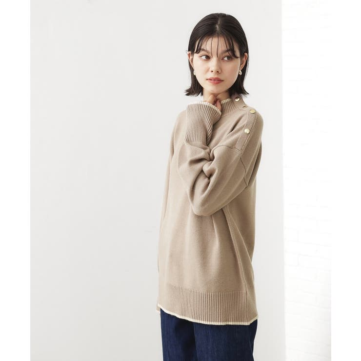 【インしないで着られる】金ボタン ハイネックニット 毛玉になりにくい | THE SHOP TK | 詳細画像16 