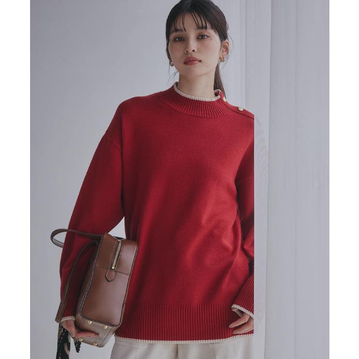 【インしないで着られる】金ボタン ハイネックニット 毛玉になりにくい | THE SHOP TK | 詳細画像6 