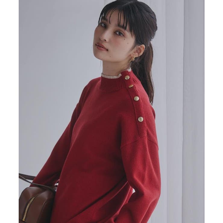 【インしないで着られる】金ボタン ハイネックニット 毛玉になりにくい | THE SHOP TK | 詳細画像7 