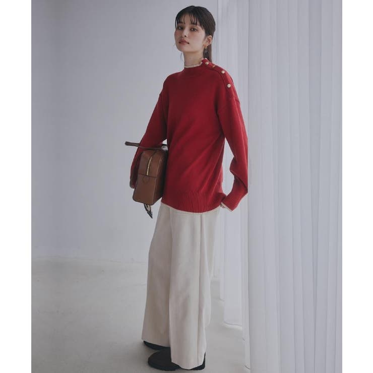 【インしないで着られる】金ボタン ハイネックニット 毛玉になりにくい | THE SHOP TK | 詳細画像8 