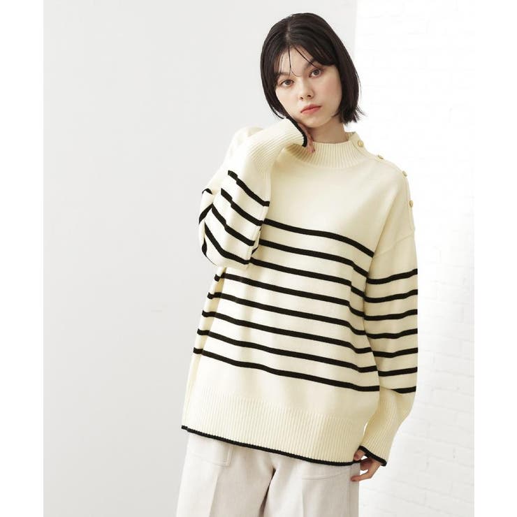 【インしないで着られる】金ボタン ハイネックニット 毛玉になりにくい | THE SHOP TK | 詳細画像30 