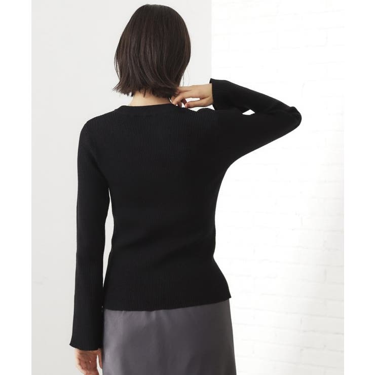 【品よく魅せる】フレアスリーブ リブニット 毛玉になりにくい | THE SHOP TK | 詳細画像8 