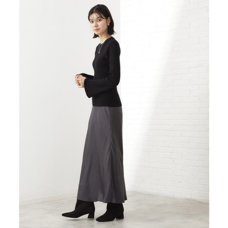 【品よく魅せる】フレアスリーブ リブニット 毛玉になりにくい | THE SHOP TK | 詳細画像9 