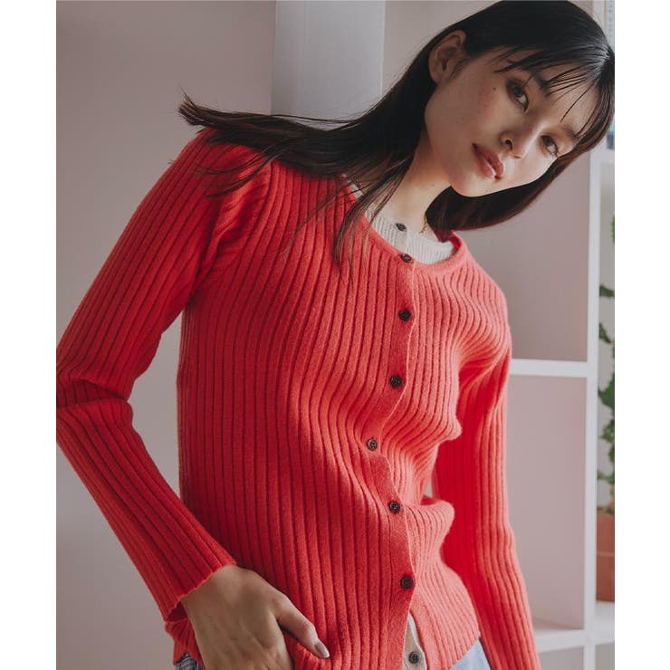 オレンジ(067) | 【アンチピリング/静電気防止/洗える】ヘンリーレイヤードニット | THE SHOP TK