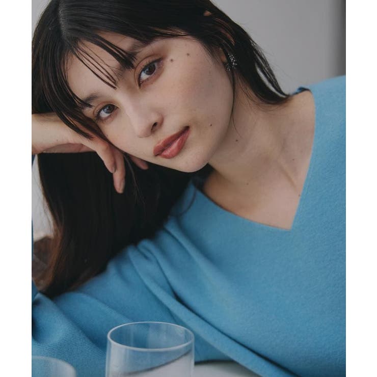 【すっきりシルエットが叶う】大人のためのVネックニット 毛玉になりにくい 静電気… | THE SHOP TK | 詳細画像1 