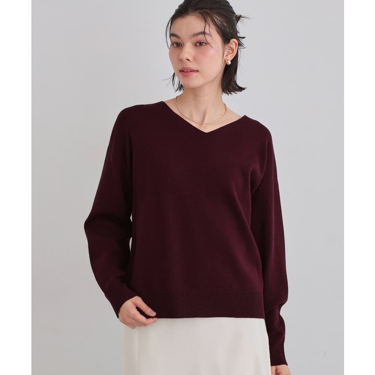 【すっきりシルエットが叶う】大人のためのVネックニット 毛玉になりにくい 静電気… | THE SHOP TK | 詳細画像23 