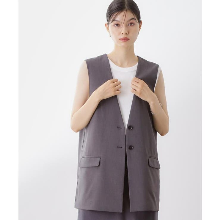 スナイデル　ノーカラージレセットアップ ノーカラージレ【セットアップ可/洗濯機OK】[品番：WRDW0222152